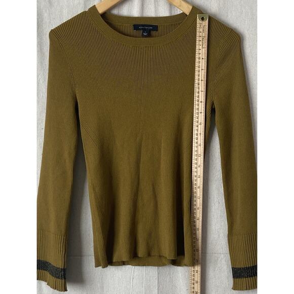 Ann Taylor Womens Preppy Office Lightweight Ribbed Sweater Size S Career Soft - Picture 5 of 7
